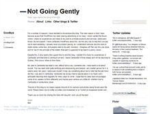 Tablet Screenshot of notgoinggently.wordpress.com