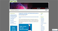 Desktop Screenshot of createyourliving.wordpress.com