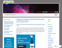 Tablet Screenshot of createyourliving.wordpress.com