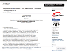 Tablet Screenshot of kerjafair.wordpress.com