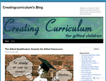 Tablet Screenshot of creatingcurriculum.wordpress.com