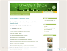 Tablet Screenshot of pakuniversities.wordpress.com