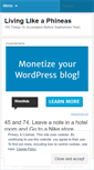 Mobile Screenshot of livinglikeaphineas.wordpress.com