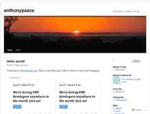 Tablet Screenshot of anthonypazos.wordpress.com