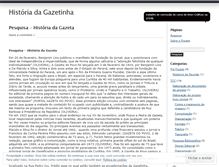 Tablet Screenshot of historiadagazetinha.wordpress.com