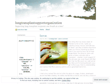 Tablet Screenshot of lungtransplantsupportorganization.wordpress.com