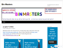 Tablet Screenshot of binmasters.wordpress.com