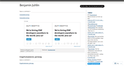 Desktop Screenshot of benjaminjuhlin.wordpress.com