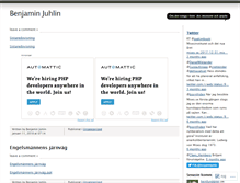 Tablet Screenshot of benjaminjuhlin.wordpress.com