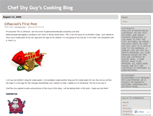 Tablet Screenshot of chefshyguy.wordpress.com