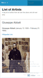 Mobile Screenshot of listofartists.wordpress.com