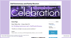 Desktop Screenshot of duffanniversaryandfamilyreunion.wordpress.com