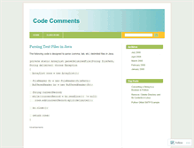 Tablet Screenshot of codecomments.wordpress.com
