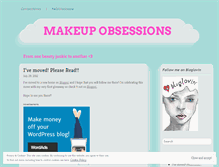 Tablet Screenshot of makeupobsessions.wordpress.com