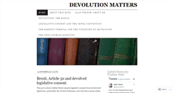 Desktop Screenshot of devolutionmatters.wordpress.com