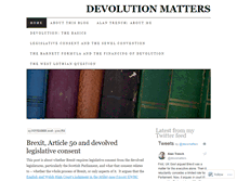 Tablet Screenshot of devolutionmatters.wordpress.com