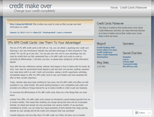Tablet Screenshot of creditmakeover.wordpress.com