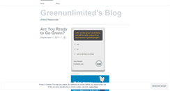 Desktop Screenshot of greenunlimited.wordpress.com