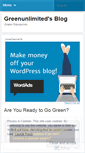 Mobile Screenshot of greenunlimited.wordpress.com