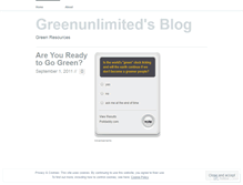 Tablet Screenshot of greenunlimited.wordpress.com