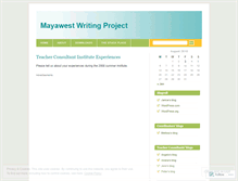 Tablet Screenshot of mayawest.wordpress.com