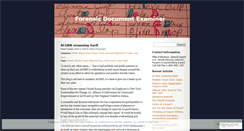Desktop Screenshot of forensicdocumentexaminer.wordpress.com