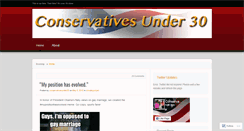 Desktop Screenshot of conservativesunder30.wordpress.com