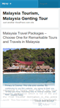 Mobile Screenshot of malaysiatourismpackage.wordpress.com