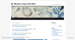 Desktop Screenshot of mrwendlersblog.wordpress.com