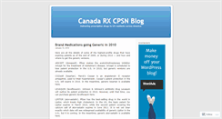 Desktop Screenshot of canadarxcpsn.wordpress.com