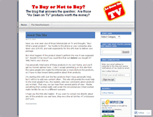 Tablet Screenshot of 2buyornot2buy.wordpress.com