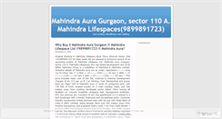 Desktop Screenshot of mahindraaura.wordpress.com