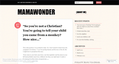 Desktop Screenshot of mamawonder.wordpress.com