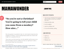 Tablet Screenshot of mamawonder.wordpress.com