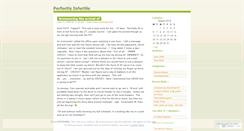 Desktop Screenshot of perfectinfertile.wordpress.com