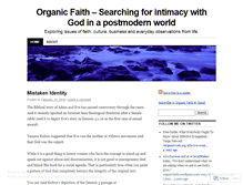 Tablet Screenshot of organicfaith.wordpress.com