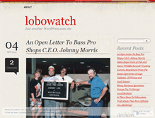 Tablet Screenshot of lobowatch.wordpress.com