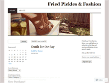 Tablet Screenshot of friedpicklesandfashion.wordpress.com