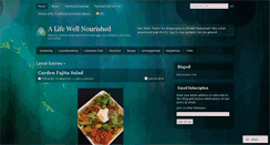 Desktop Screenshot of alifewellnourished.wordpress.com