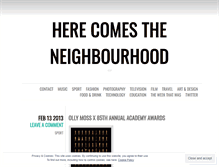 Tablet Screenshot of herecomestheneighbourhood.wordpress.com