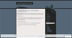 Desktop Screenshot of maquillagepascher.wordpress.com