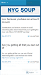 Mobile Screenshot of nycsoup.wordpress.com