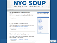 Tablet Screenshot of nycsoup.wordpress.com