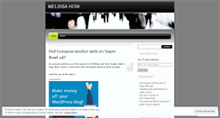 Desktop Screenshot of melissahow.wordpress.com