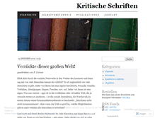 Tablet Screenshot of kritischeschriften.wordpress.com