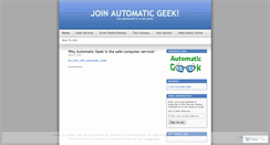 Desktop Screenshot of gimmethegeek.wordpress.com