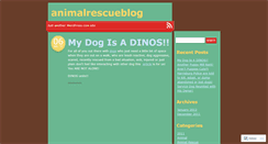 Desktop Screenshot of animalrescueblog.wordpress.com