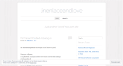Desktop Screenshot of linenlaceandlove.wordpress.com