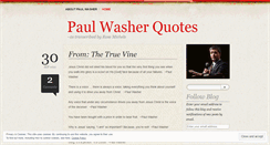 Desktop Screenshot of paulwasherquotes.wordpress.com