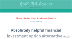 Desktop Screenshot of goldirasaccount.wordpress.com